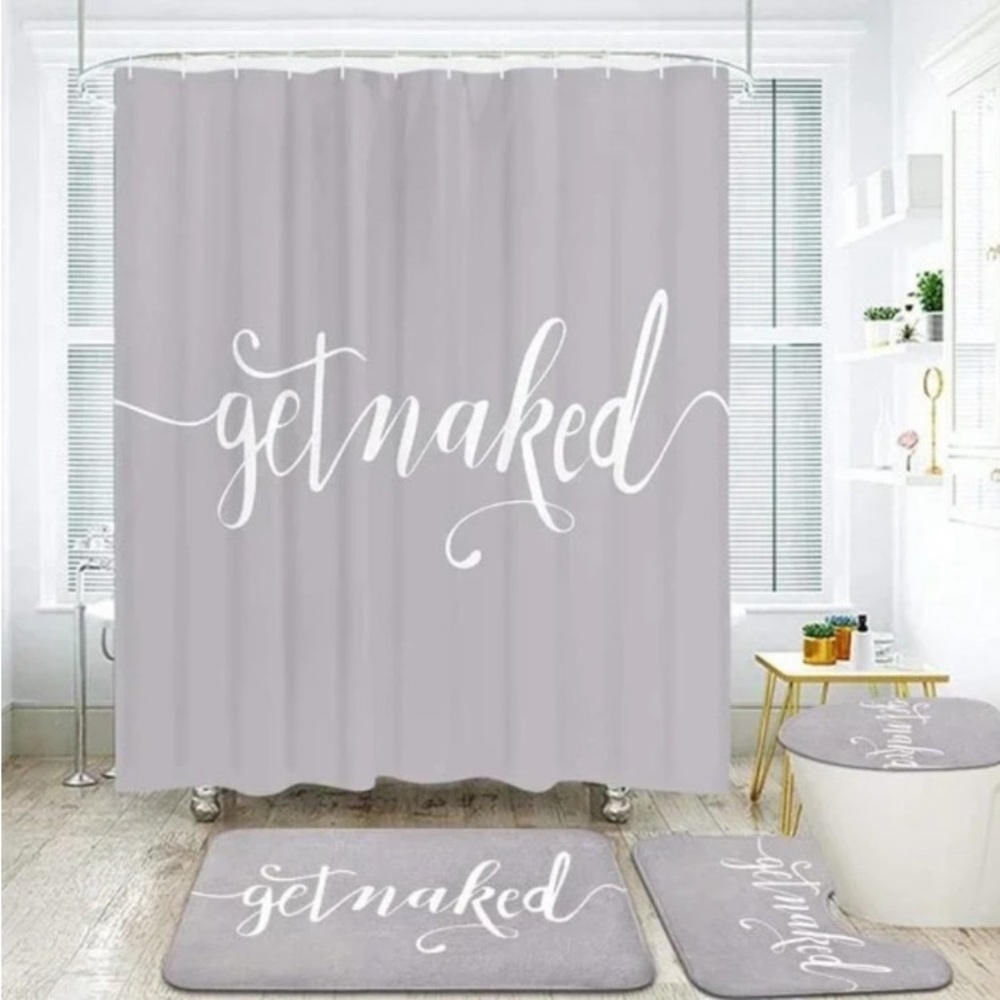 shower curtain, get naked